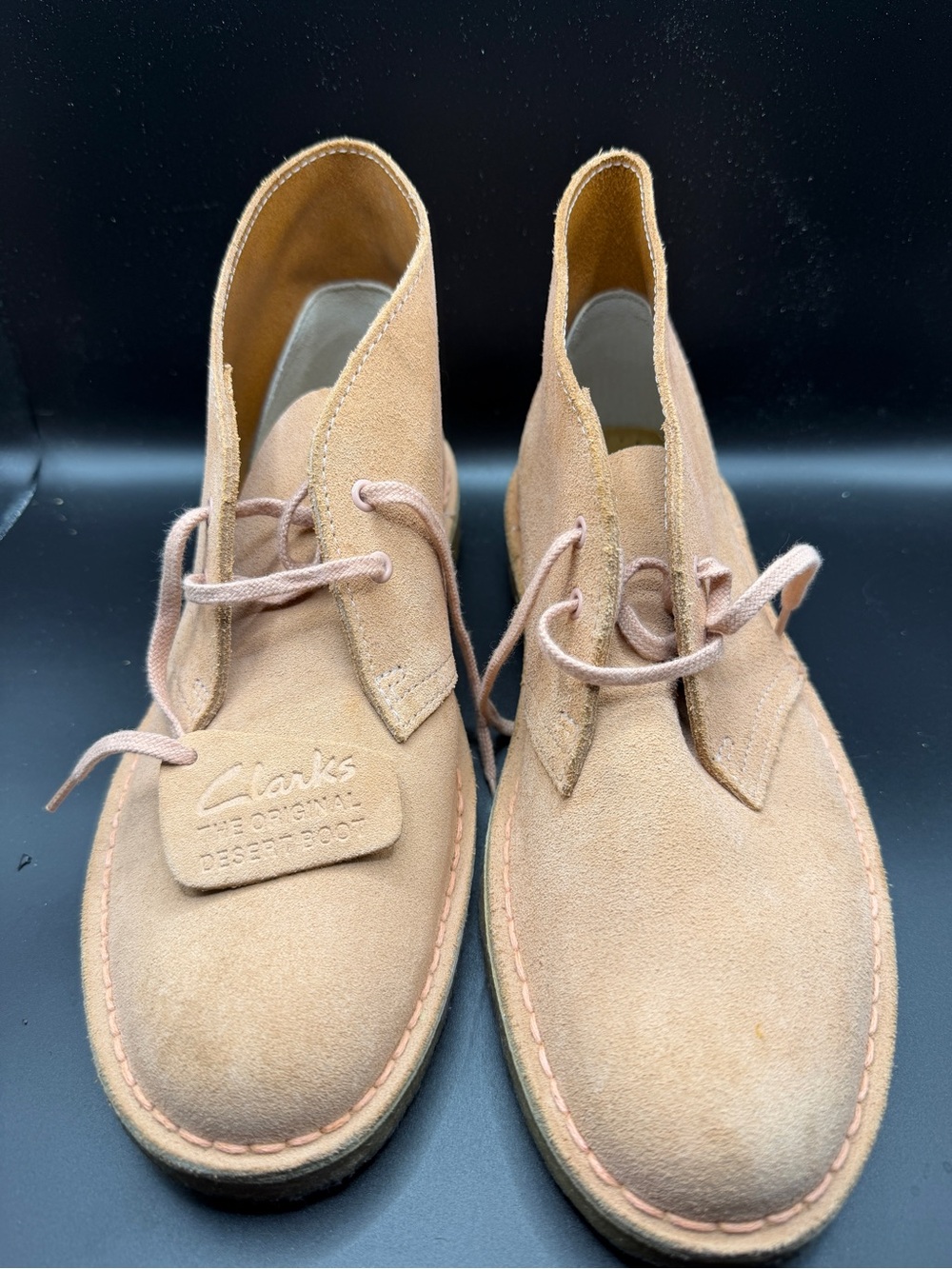 Clarks Women's Desert Booties in Light Tan Suede